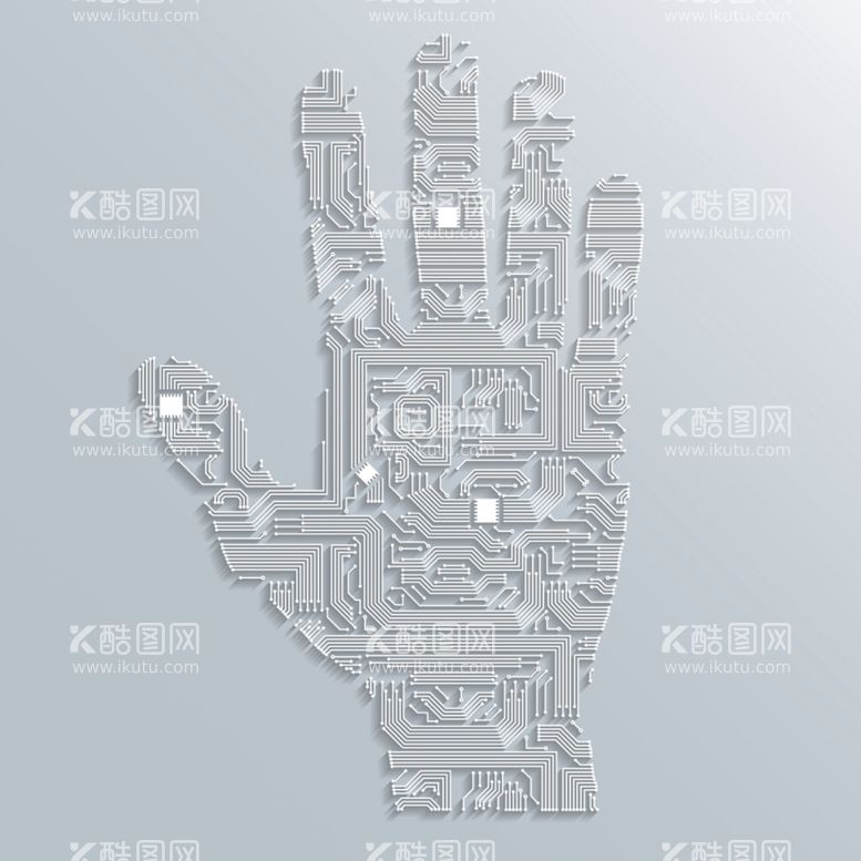 编号：95828211191717427753【酷图网】源文件下载-科技电路手掌