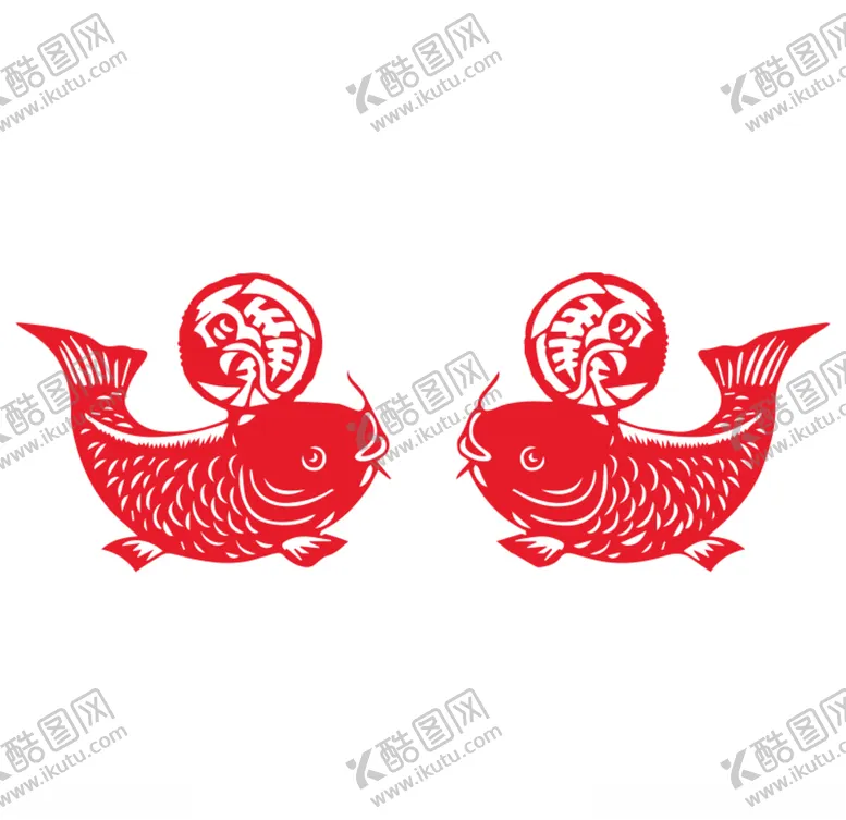 编号：46718004140055316862【酷图网】源文件下载-年年有余剪纸