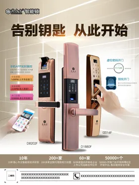 智能锁海报
