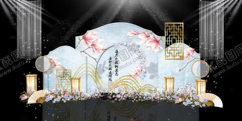编号：32358007012228188786【酷图网】源文件下载-蓝色婚礼