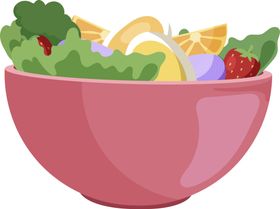 手绘沙拉免抠图png律果蔬食物