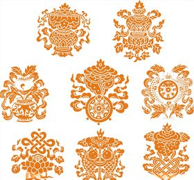 矢量传统文化动物花纹