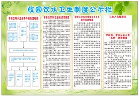 校园饮水卫生公示栏