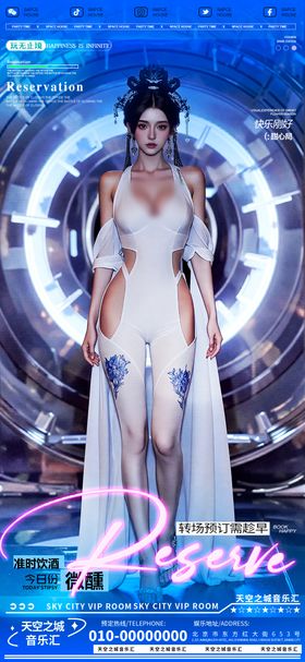 酒吧ktv美女邀约预定海报