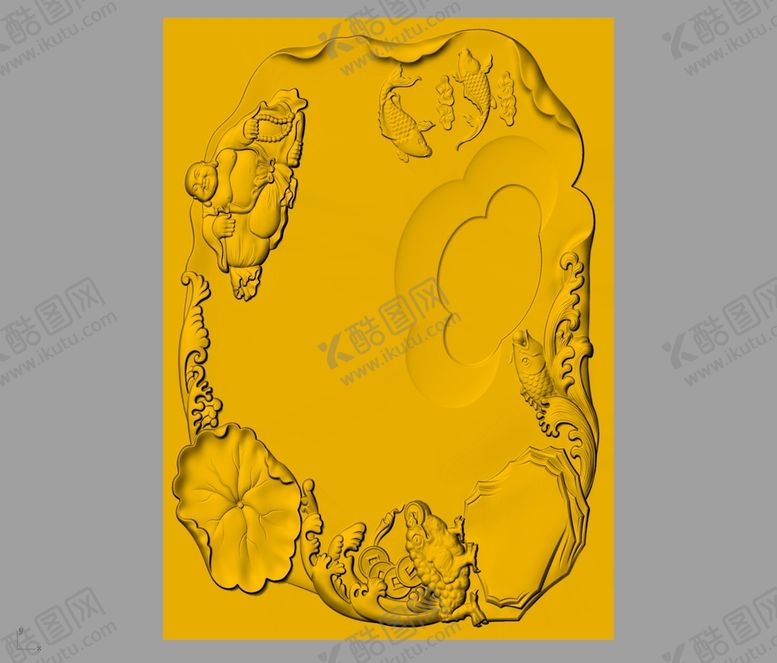 编号：32880301121507173729【酷图网】源文件下载-CAD浮雕装饰画立体模型