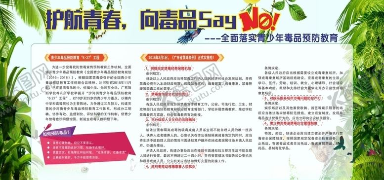 编号：92076909101142097128【酷图网】源文件下载-禁毒展板