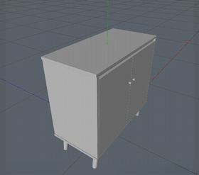 C4D模型电视柜