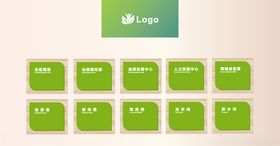  绿色现代简约门牌