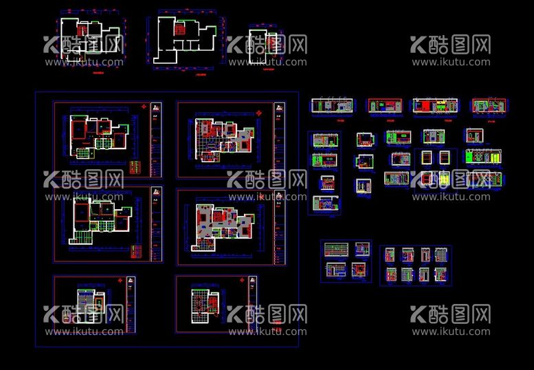 编号：73803812211434494370【酷图网】源文件下载-跃层洋房施工图