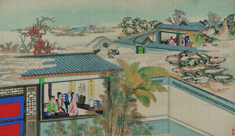 编号：57140309150730092745【酷图网】源文件下载-红楼梦 石头记清代宫廷画