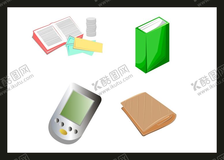编号：10392601250333459788【酷图网】源文件下载-手绘办公用品 
