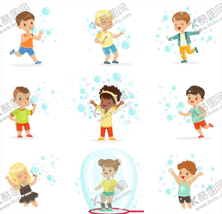 编号：98971410211612304740【酷图网】源文件下载-卡通小孩