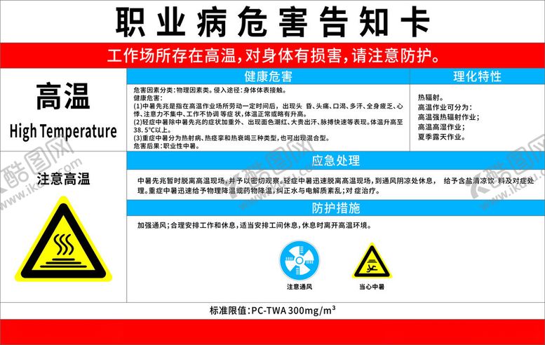 编号：48806801131627284792【酷图网】源文件下载-职业危害告知卡