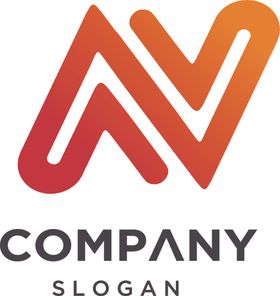 字母logo简洁V体