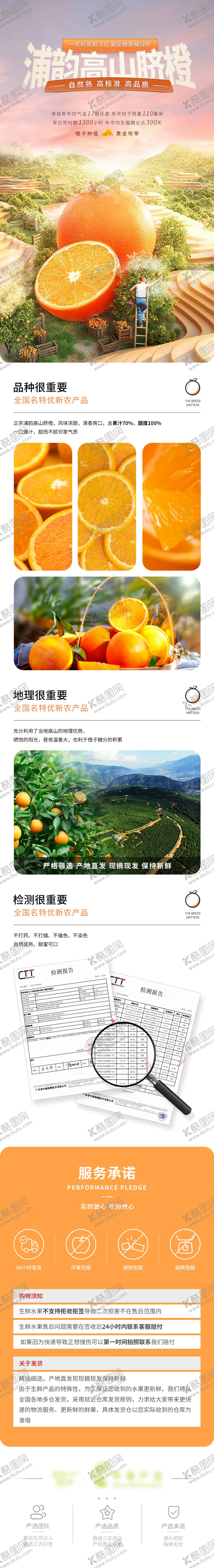 编号：50721711071820451249【酷图网】源文件下载-浦韵高山脐橙详情页
