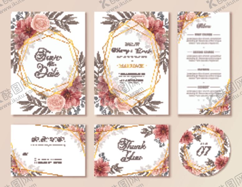 编号：52646909291531599552【酷图网】源文件下载-花卉卡片