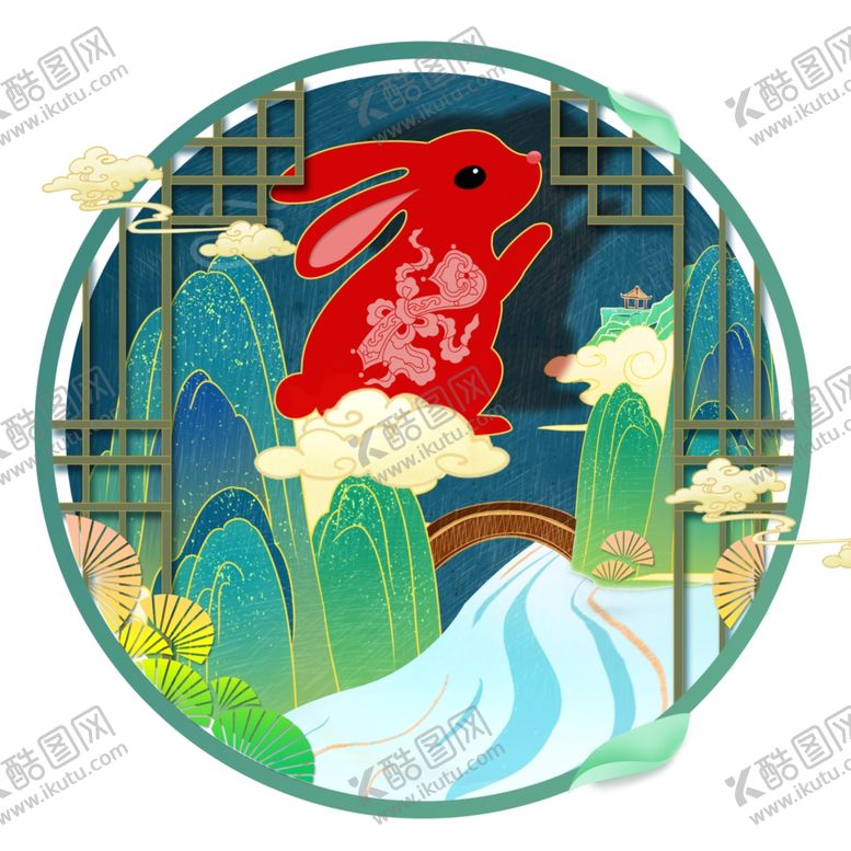 编号：96770702052250552223【酷图网】源文件下载-如意兔