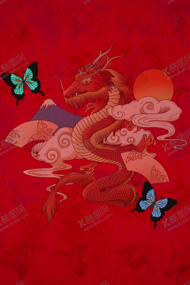 编号：26099110071635039653【酷图网】源文件下载-龙底纹背景