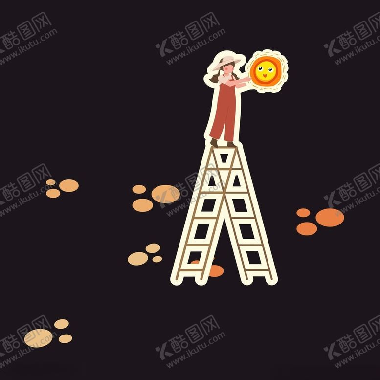 编号：60684502130327016215【酷图网】源文件下载-小女孩爬梯子