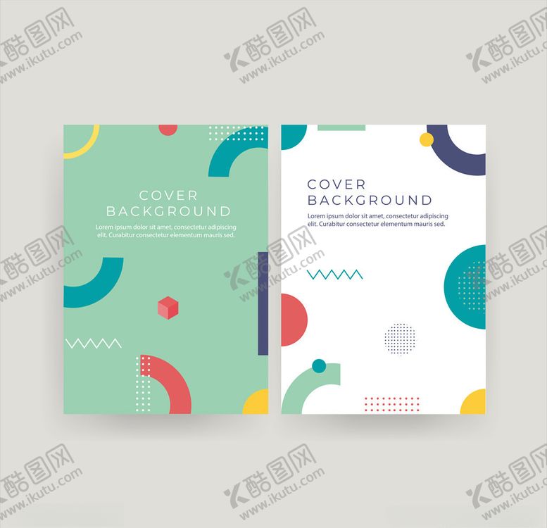 编号：49723107020514565693【酷图网】源文件下载-清新几何卡片