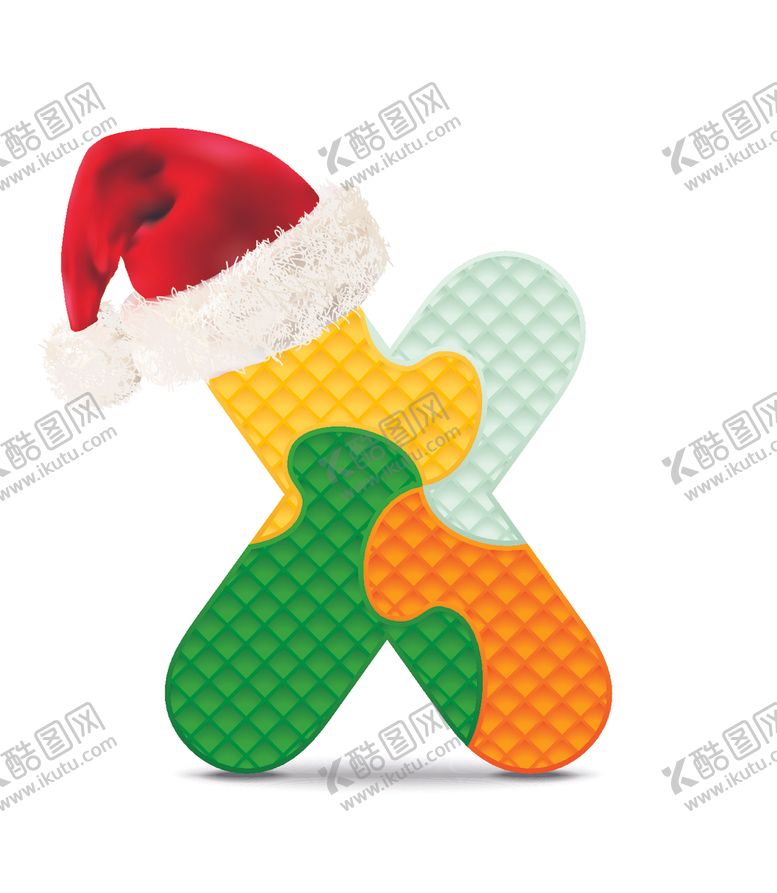 编号：97279006301728073034【酷图网】源文件下载-时尚卡通英文字母X字设计艺术字