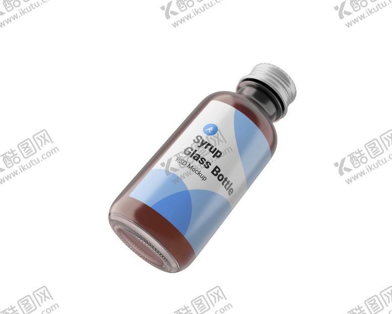 编号：47961302231536419086【酷图网】源文件下载-琥珀糖浆玻璃瓶装样机