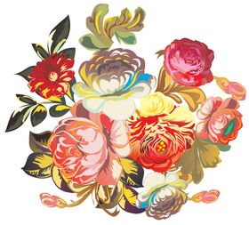 手绘花玫瑰花大牌花乱花