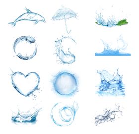 水花图案四溅浪图标