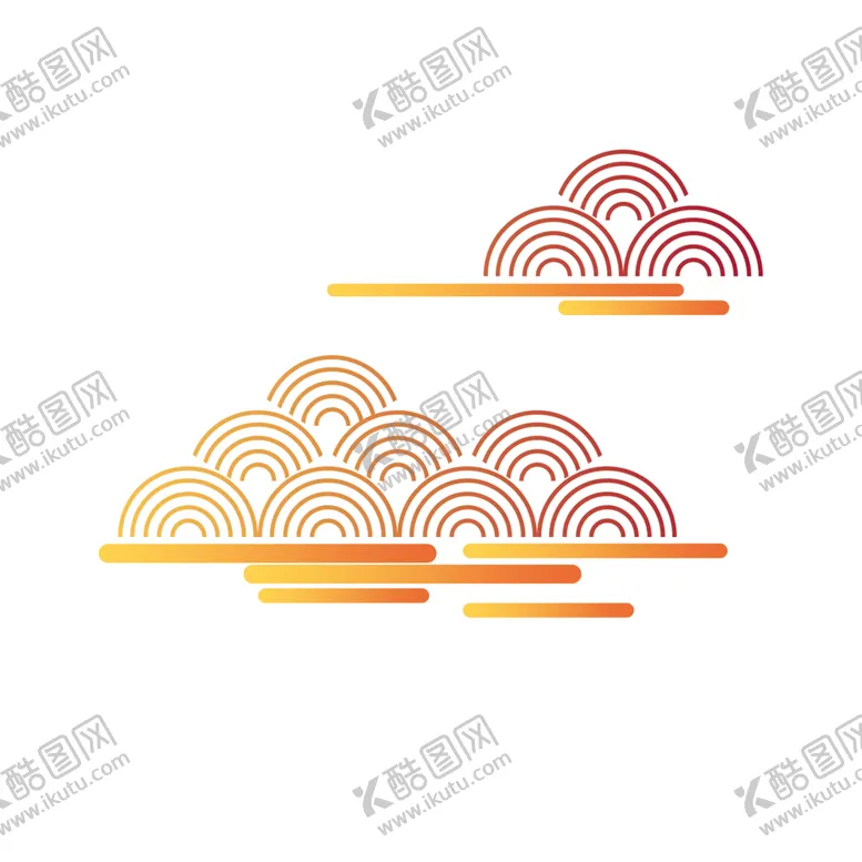 编号：78410605070029031928【酷图网】源文件下载-中国风金色祥云PNG免扣素材