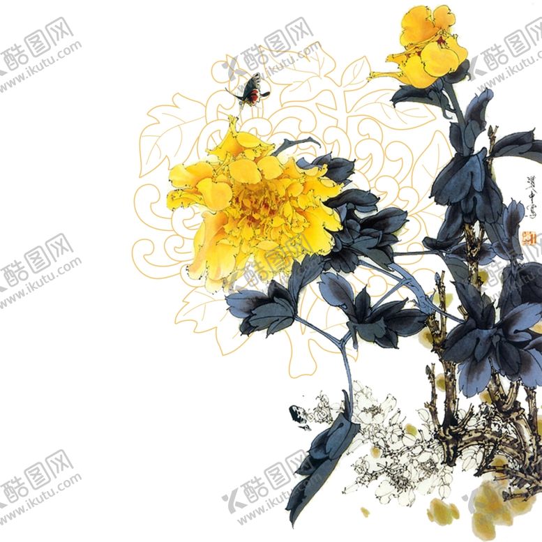 编号：80097905070631386782【酷图网】源文件下载-水墨菊花