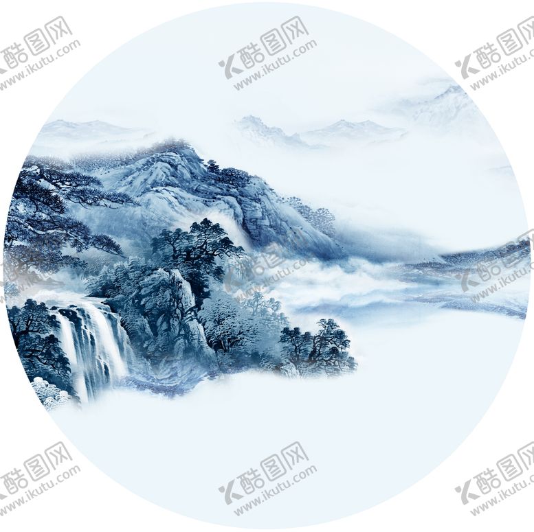 编号：29047509241647135106【酷图网】源文件下载-新中式装饰画 圆形装饰画 