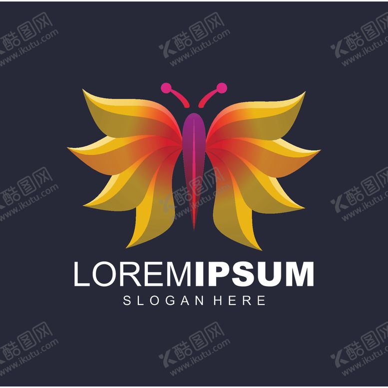 编号：80644009220625552889【酷图网】源文件下载-蝴蝶logo