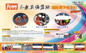 外教英语篮球展板