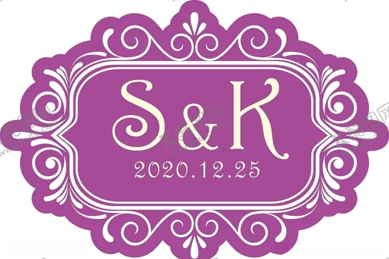 编号：66367204261654222474【酷图网】源文件下载-紫色婚礼LOGO