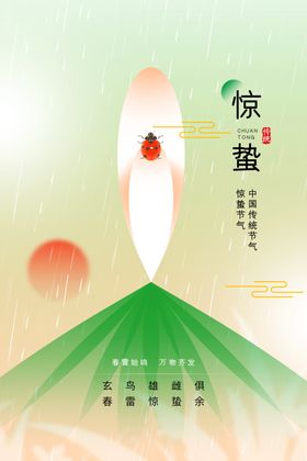 惊蛰节气传统活动海报