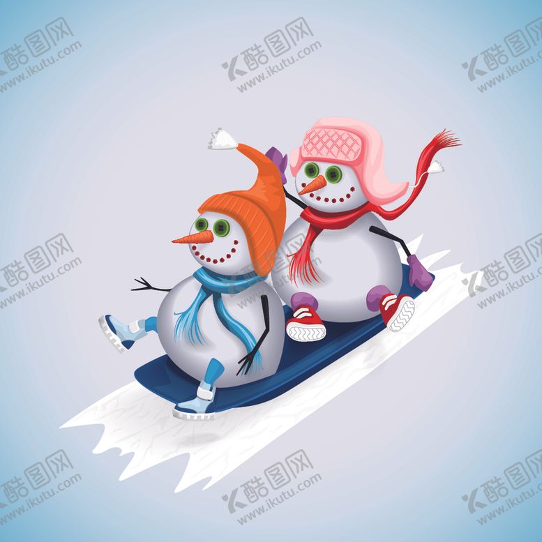 编号：99679201130531568360【酷图网】源文件下载-滑雪的个雪人
