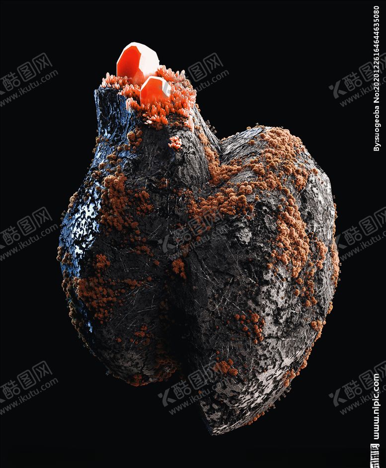 编号：90064704221509415734【酷图网】源文件下载-C4D模型长满微生物的肺