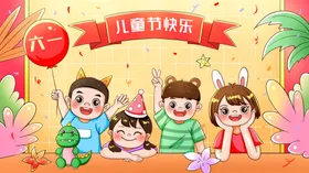 六一儿童节演出传单61背景