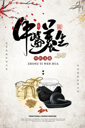 中医养生传统复古活动海报素材