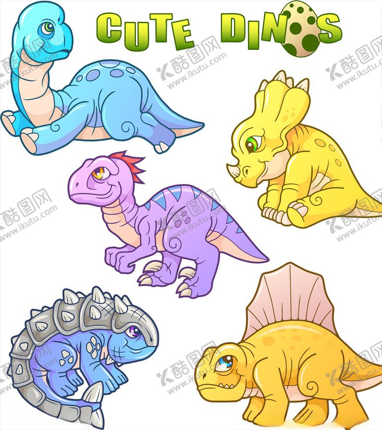 编号：17904309200737538036【酷图网】源文件下载-卡通恐龙