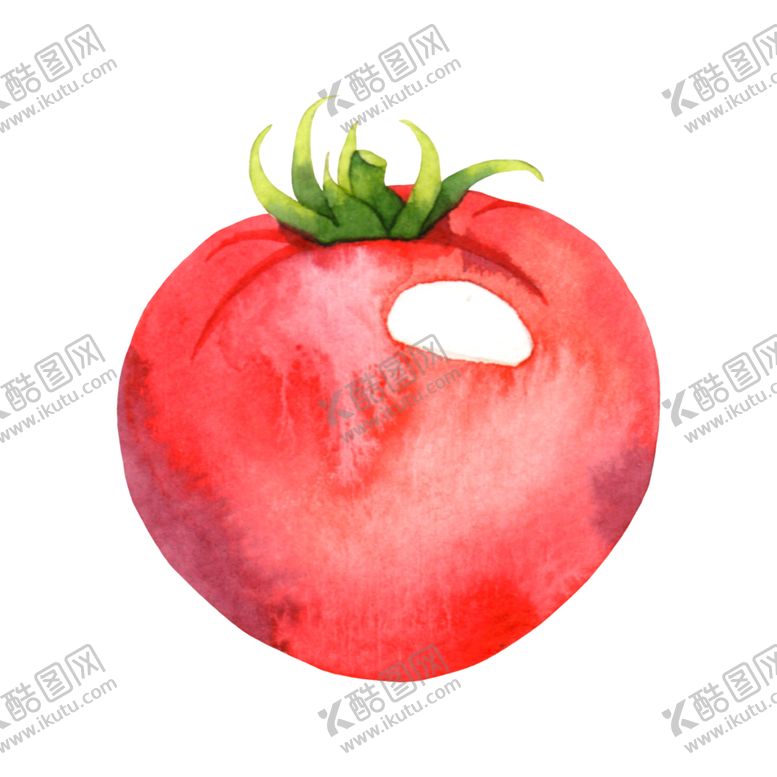 编号：58240010020349518907【酷图网】源文件下载-水彩创意插画水果蔬菜