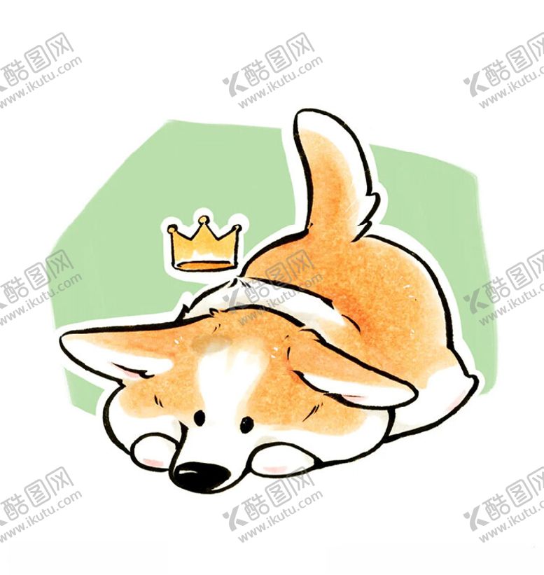 编号：85176302230730474023【酷图网】源文件下载-柯基犬插画