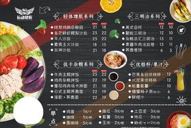 健身餐吧菜单