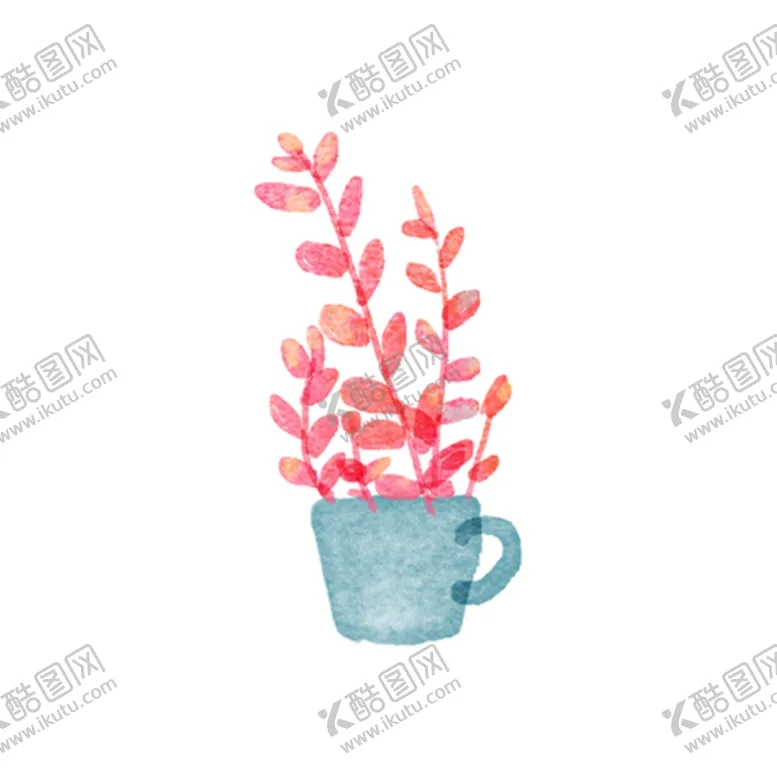 编号：64439107020619532669【酷图网】源文件下载-水彩植物