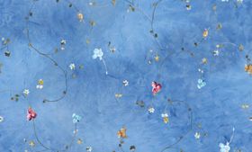 蓝色梦幻花卉图案背景