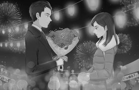 卡通情侣头像图片