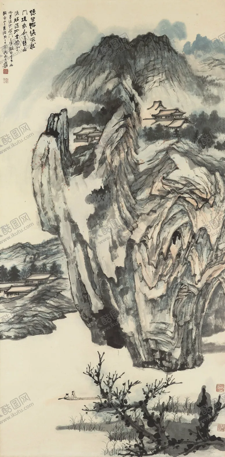 编号：59006302080300037512【酷图网】源文件下载-张大千山水画