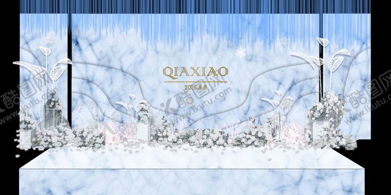 编号：77104609212046117632【酷图网】源文件下载-浅蓝色婚礼