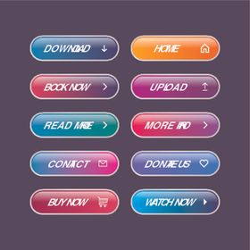 多彩立体网页交互按钮组