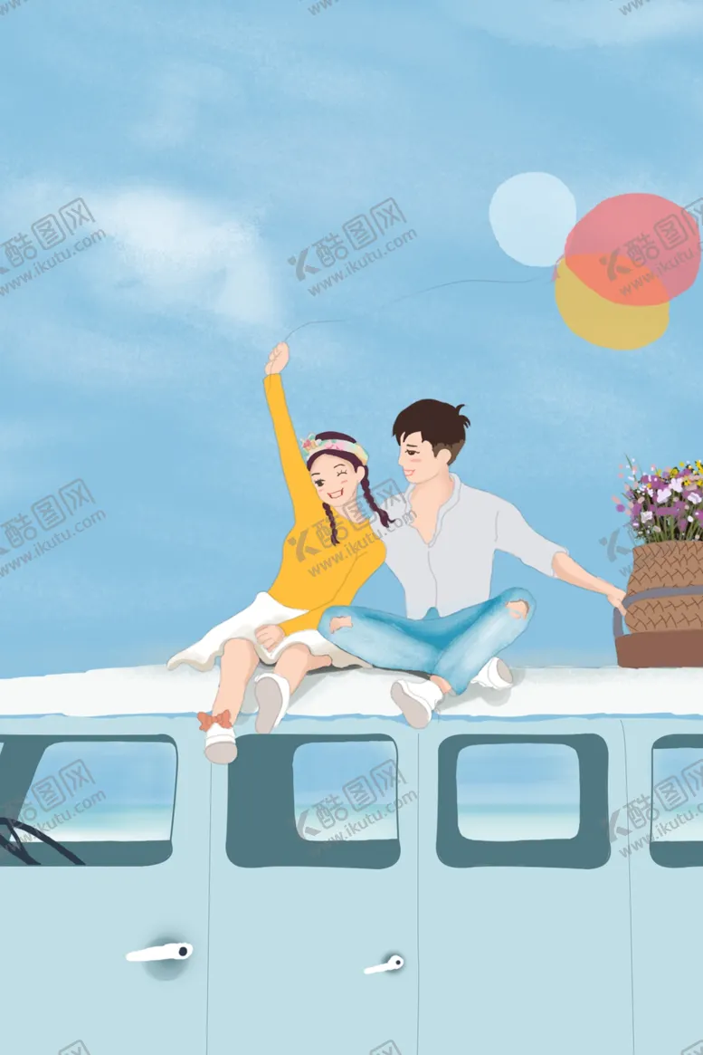 编号：32624306282149394905【酷图网】源文件下载-情侣插画